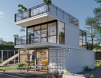 Casa contenedora portátil de 20 pies y 40 pies, casa prefabricada con estructura de acero, edificio de lujo