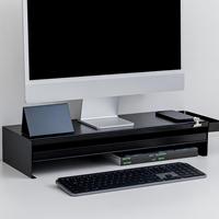 Support d'écran en acier avec composants modulaires magnétiques, tiroir grand format à placer librement, rangement de bureau à 2 niveaux pour ordinateur