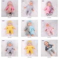 Biberon de bébé poupée en tissu doux de qualité supérieure de 16 pouces avec sucette jouet de poupée nouveau-né pyjama gris pour filles cadeaux