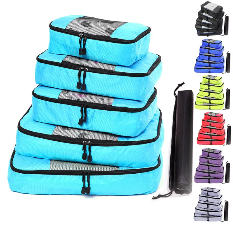 travel organizer bag set lightweight Travel Luggage Organizer Bags 5 pcs Packing Cubes Travel bag Set