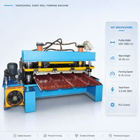 Machine de formage à froid pour la fabrication de tuiles de toiture en métal trapézoïdal à vendre