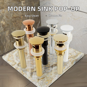 YIDA elektrolizle banyo lavabo drenaj lavabo Pop-up drenaj filtresi aşağı itin taşma olmadan evrensel banyo lavabo stoper - Product Image 2