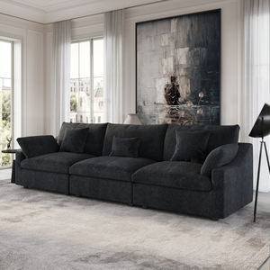 Atunus en Existencia, Sofá Moderno Italiano, Fabricante de Muebles para Sala de Estar, Sofá Modular Minimalista Negro, Conjuntos de Sofás Seccionales - Product Image 4