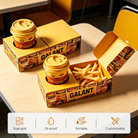 Boîte à gâteaux personnalisée en papier alimentaire avec gobelet à café, biodégradable, rectangulaire, pliable, pour emporter des gâteaux sucrés