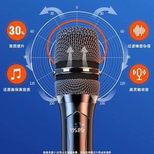 Wireless Dynamic <b>Microphone</b> 1 To 2 Rechargeable Universal Live Streaming Stage Mic With 3.5mm Adapter - Product Image 4