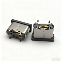 Connecteur USB Type-C 16 broches horizontal durable pour contrôleur d'automatisation, carte de circuit imprimé et module E/S embarqué