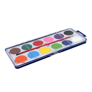 Tùy Chỉnh Chất Lượng Cao 12 Màu Sắc Sơn Màu Nước Palette Sắc Tố Hội Đồng Quản Trị Thiết Lập Với Cọ Cho Sinh Viên - Product Image 2