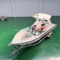 Yate de Vela Usado Pequeño y Económico de China, Yate Flotante de Lujo para Alta Mar en Venta, Catamarán Deportivo de Aluminio de Lujo con Techo Rígido