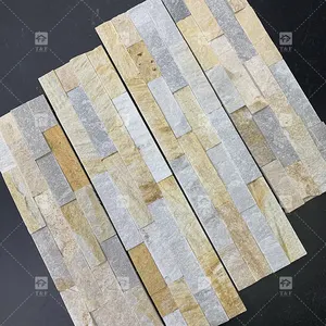 Painéis de parede de revestimento 150x600mm para decoração de paredes exteriores e internas de pedra natural cultural