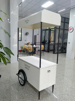 Vente en gros d'usine de chariot à main promotionnel d'extérieur chariot de barre chocolatée support de nourriture mobile