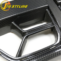 Parrilla Delantera de Fibra de Carbono Seca Estilo CSL con ACC para BMW M3 G80 G82 G83 M4, Parrilla Central de Doble Riñón con Malla