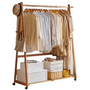 Perchero de madera maciza de tres niveles, organizador de ropa para dormitorio y uso doméstico - Product Image 5