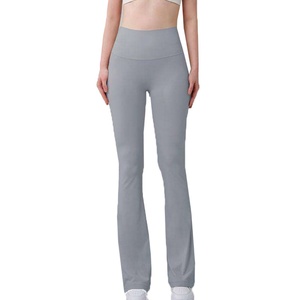 Pantalons de yoga sans couture à taille haute pour femmes, personnalisés par OEM, extensible dans 4 directions, évasé, pour la salle de sport, la remise en forme, le yoga - Product Image 6
