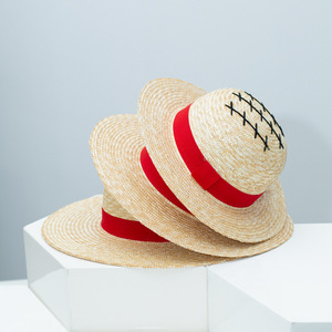 A212 <span class=keywords><strong>Sombrero</strong></span> de Paja Plano Tipo <span class=keywords><strong>Luffy</strong></span> de One Piece para Cosplay, Convenciones, <span class=keywords><strong>Sombrero</strong></span> de Paja de Verano - Product Image 2