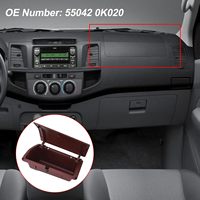 KEDO Nouveau LHD pour Hilux 2002-2014 Boîte de rangement de tableau de bord et d'instruments rouge, gris, noir de remplacement 55042-0K020 Chine