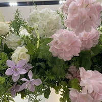Dekorasi Latar Belakang Gapura Bunga Pernikahan, Stand Gapura Bunga Sutra, Mawar Buatan, Hydrangea, Latar Belakang Acara untuk Fotografi