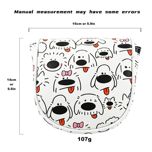 Fundas para palos de golf tipo mallet con estampado animal de cuero PU y cierre magnético para el centro del shaft - Product Image 3