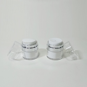 15ml 30ml 50ml Airless Pump <b>Jar</b> 30g 50g Cosmetic Container Empty White Airless <b>Jar</b> with Lids Round for Cream Lotion <b>Plastic</b> <b>Jar</b> - Product Image 5