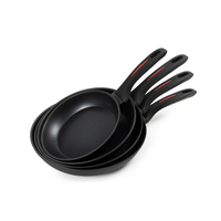 Wajan penggorengan anti lengket hitam, peralatan masak Set aluminium tempa 20cm 22cm 24cm 26cm 28cm 30cm