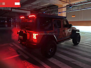 Accessoires de voiture LUMA 4x4, vente flash, support de pare-soleil arrière avec éclairage, aileron arrière pour Jeep Wrangler JL <span class=keywords><strong>2018</strong></span>+ Jk 2007-2017 - Product Image 4