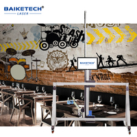Mesin Cetak Dinding dan Lantai Terintegrasi 3D AI dengan 8 Printhead H18 Tinta UV untuk Pencetakan Mural Inkjet