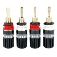 Connecteur de borne de haut-parleur en laiton pour amplificateur audiophile, adaptateur de connecteur audio jack banane
