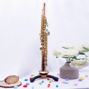 Vente directe d'usine, saxophone soprano en laiton de haute qualité, finition laquée or, résistant à la rouille, vente chaude, OEM - Product Image 1