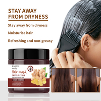 Masque capillaire au gingembre infusé de kératine pour réparer les pointes fourchues