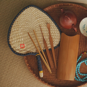 Cuillères à thé en bambou et bois Baoming, ensemble de 4 pièces, outils plats en bois pour la cérémonie du thé Kung Fu - Product Image 2