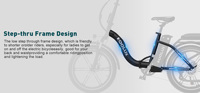 Vélo électrique de ville pliable KOOLUX X16 20 pouces, batterie lithium 48V 15.6AH, moteur arrière sans balais, pneus larges, 25 km/h, 7 vitesses, freins à disque