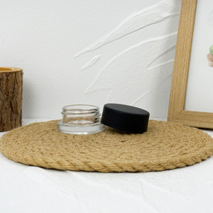 Mini 3g 5g 7g 9g <b>Cream</b> Balm <b>Hemp</b> Flower Leaves Glass Jar with CR Cap - Product Image 3