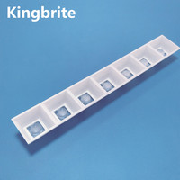 Matériau PMMA + PC Lentille linéaire de dimension L280 * W40mm 7 en 1 Module de lentille de lumière Wallwasher Lentille anti-éblouissement à 30 degrés avec réflecteur