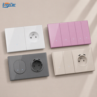 Interrupteur mural UE, prises allemandes, rose, beige, noir, blanc, 1/2/3 gang, type E, prise de charge rapide USB-C
