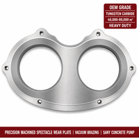 Pièces de rechange pour pompe à béton montée sur camion : Plaque anti-usure Spectacle, Plaque anti-usure pour valve Sany DN230 DN260 avec revêtement dur, Fournisseur chinois