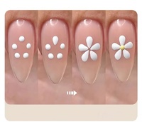Ensemble de 5 pinceaux pour nail art avec outils de pointillage pour la peinture florale 3D, le dessin détaillé et la sculpture pointue – Outils de manucure