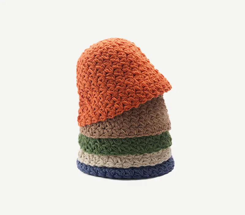 2024 alta calidad moda mujer punto Otoño Invierno cubo sombreros Beanie invierno cubo sombreros ins popular verano