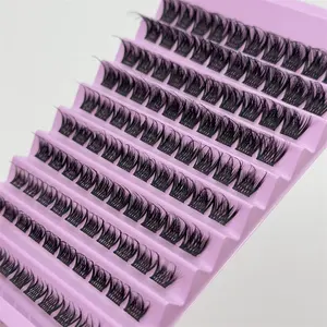 16 tahun pabrik faux cerpelai pita individu lashextension Fashion DIY bulu mata Super halus Band 6mm 18mm bulu mata Cluster