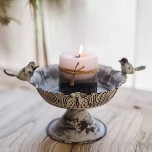 Đèn cầy bằng kim loại cổ điển, kiểu dáng đứng, trang trí bàn kiểu nhà nông thôn, làm thủ công, bền, trang nhã cho nhà cửa, thích hợp làm vật trang trí Giáng sinh - Product Image 1