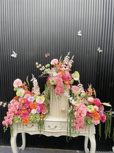 Arreglo <span class=keywords><strong>de</strong></span> <span class=keywords><strong>Flores</strong></span> Artificiales <span class=keywords><strong>de</strong></span> Lujo en Rosa y Verde para Boda 2027, Centro <span class=keywords><strong>de</strong></span> Mesa con <span class=keywords><strong>Flores</strong></span> <span class=keywords><strong>de</strong></span> Seda Naranja para Decoración <span class=keywords><strong>de</strong></span> Mesa <span class=keywords><strong>de</strong></span> Eventos - Product Image 2