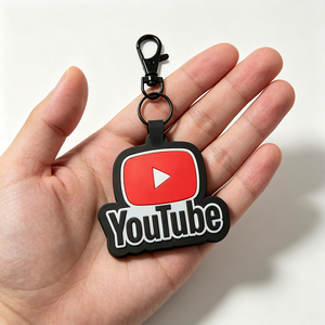 Custom Logo Black Red Waterproof 13.56MHz Social Media Tag Silicone NFC Keychain - Product Image 6