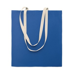 Sac cabas Zevra en coton coloré, grand format, bleu roi, avec poignée épaule, pour usage quotidien - Product Image 1