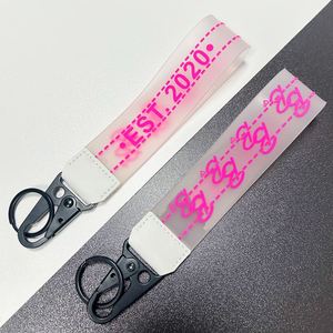Hot Sale Silicone Pvc Lanyard <b>Custom</b> Rubber <b>Key</b> Chain Offo Wholesalers Personalized White Keychain Strap - Product Image 1