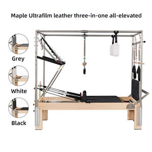 Reformer Pilates en bois d'érable écologique réglable avec tour, <span class=keywords><strong>machine</strong></span> d'entraînement Cadillac 3-en-1 professionnelle pour studio, robuste - Product Image 2