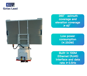 <span class=keywords><strong>Radar</strong></span> <span class=keywords><strong>Doppler</strong></span> Pulsa Phased Array X-Band Jangkauan Deteksi 3km Cakupan 360 Sistem Pemantauan Drone - Product Image 3