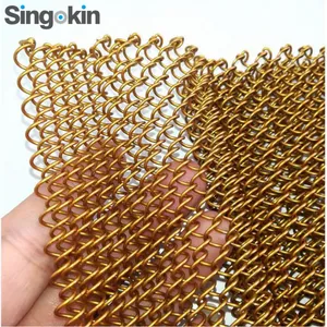 multicolor metal decorative stainless steel shower chain link mesh curtain for hotel