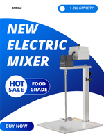 Agitateur motorisé SPRALL 20L en acier inoxydable de qualité alimentaire avec boîte de vitesses pour utilisation industrielle en boulangerie