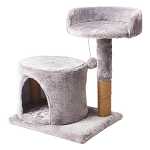 Tempat Tidur Kucing Modern Praktis dengan Tiang Garuk Sisal, Platform Lompat, Hemat Ruang untuk Kucing Indoor - Product Image 5