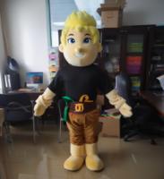 Costume de mascotte gonflable de personnage de dessin animé de marque masculine pour événement, fabriqué par Shengye Mascot Manufacturer