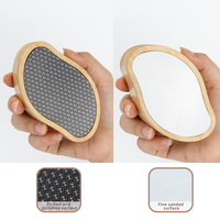 Râpe à pieds double face réutilisable avec logo personnalisé, éliminateur de callosités professionnel en plastique et verre