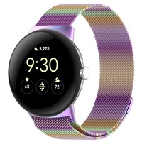 Bracelet de remplacement en maille magnétique milanaise pour Google Pixel Watch 3 2 1, bracelet en acier inoxydable